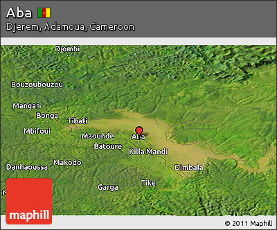 Satellite Panoramic Map of Aba