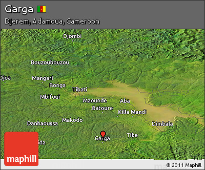 Satellite Panoramic Map of Garga