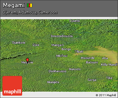Satellite Panoramic Map of Megami