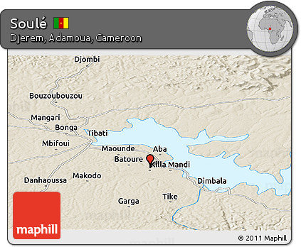 Shaded Relief Panoramic Map of Soulé