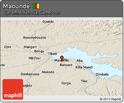Shaded Relief Panoramic Map of Maoundé