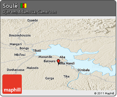 Shaded Relief Panoramic Map of Soulé