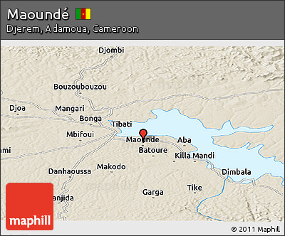 Shaded Relief Panoramic Map of Maoundé