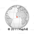 Outline Map of the Area around 6° 28' 13" N, 12° 40' 30" W, rectangular outline