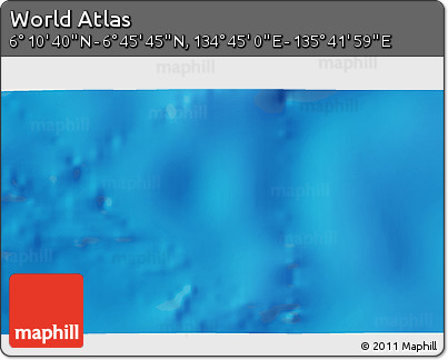 Physical 3D Map of the Area around 6° 28' 13" N, 135° 13' 29" E