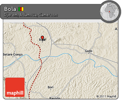 Shaded Relief 3D Map of Bola