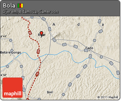 Shaded Relief Map of Bola