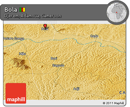 Physical Panoramic Map of Bola