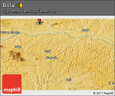 Physical Panoramic Map of Bola