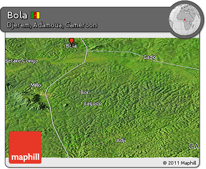 Satellite Panoramic Map of Bola