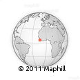 Outline Map of the Area around 6° 28' 13" N, 13° 31' 30" W, rectangular outline