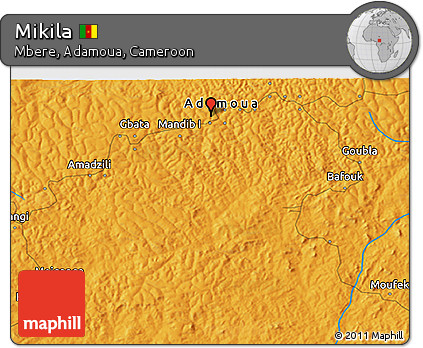 Political 3D Map of Mikila