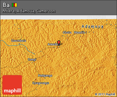 Political 3D Map of Ba