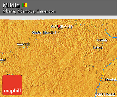 Political 3D Map of Mikila