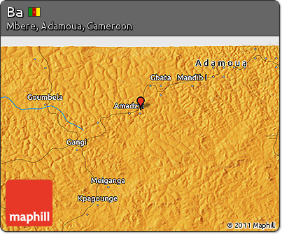 Political 3D Map of Ba