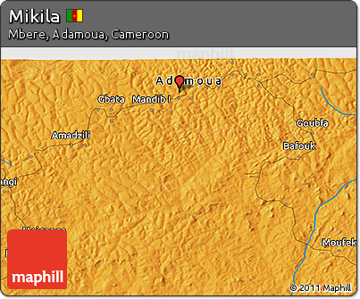Political 3D Map of Mikila