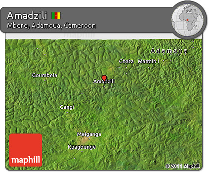 Satellite 3D Map of Amadzili
