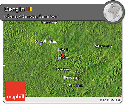 Satellite 3D Map of Dengin