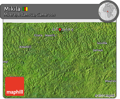 Satellite 3D Map of Mikila