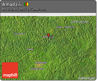 Satellite 3D Map of Amadzili