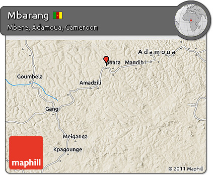 Shaded Relief 3D Map of Mbarang
