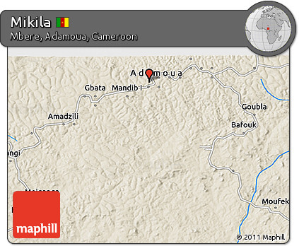 Shaded Relief 3D Map of Mikila