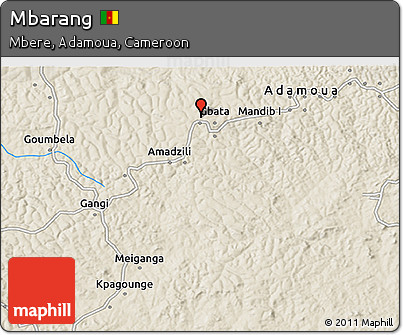 Shaded Relief 3D Map of Mbarang