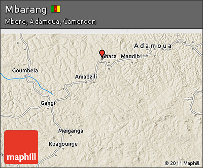 Shaded Relief 3D Map of Mbarang
