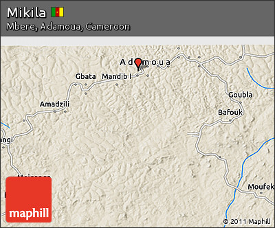 Shaded Relief 3D Map of Mikila