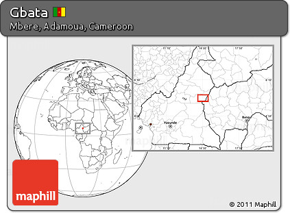 Blank Location Map of Gbata