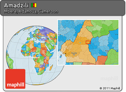 Political Location Map of Amadzili