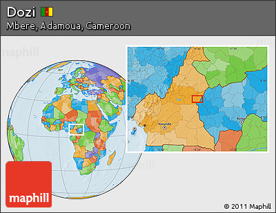 Political Location Map of Dozi