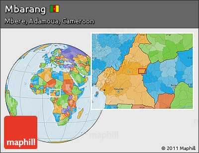 Political Location Map of Mbarang