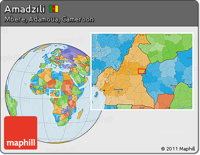 Political Location Map of Amadzili
