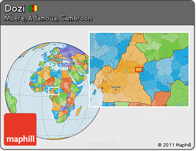 Political Location Map of Dozi