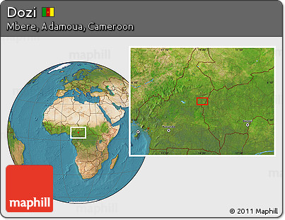 Satellite Location Map of Dozi