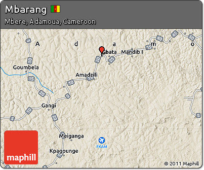 Shaded Relief Map of Mbarang