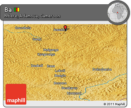 Physical Panoramic Map of Ba