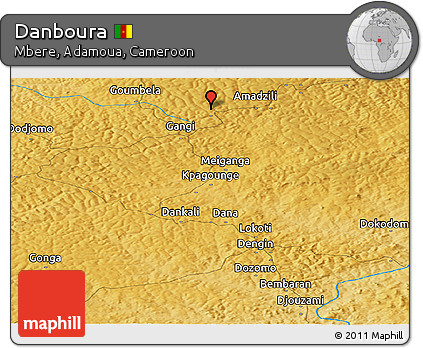 Physical Panoramic Map of Danboura