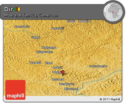 Physical Panoramic Map of Dir