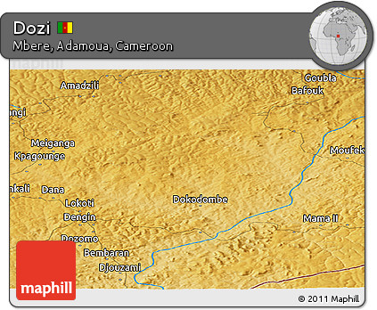 Physical Panoramic Map of Dozi
