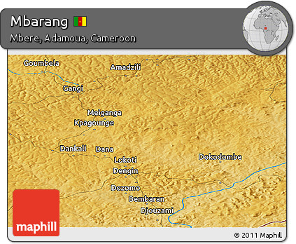 Physical Panoramic Map of Mbarang