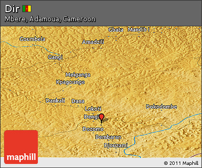 Physical Panoramic Map of Dir