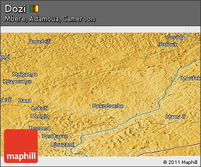 Physical Panoramic Map of Dozi
