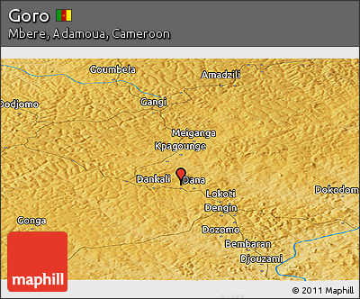 Physical Panoramic Map of Goro