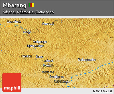 Physical Panoramic Map of Mbarang
