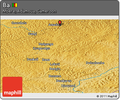Physical Panoramic Map of Ba