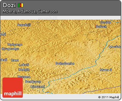 Physical Panoramic Map of Dozi