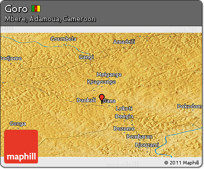 Physical Panoramic Map of Goro