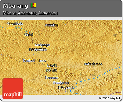 Physical Panoramic Map of Mbarang